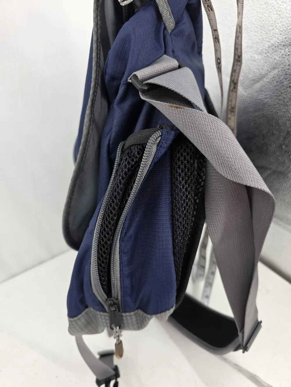 L.L. Bean Nylon Briefcase Messenger Laptop Bag Multi-Pocket Navy Blue Padded.